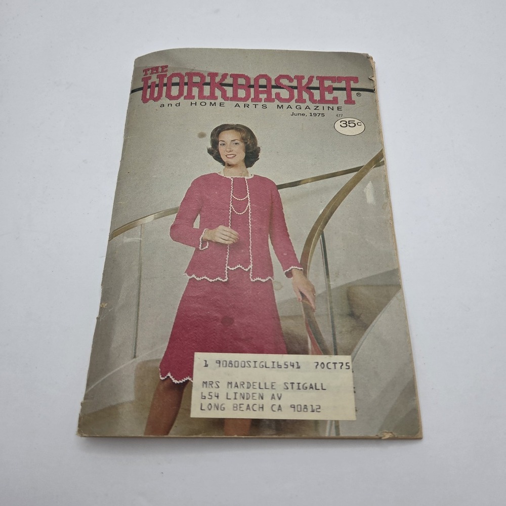 Vintage Workbasket Magazine June 1975 Home Arts Crafts Sewing Tulip Bulbs Ad